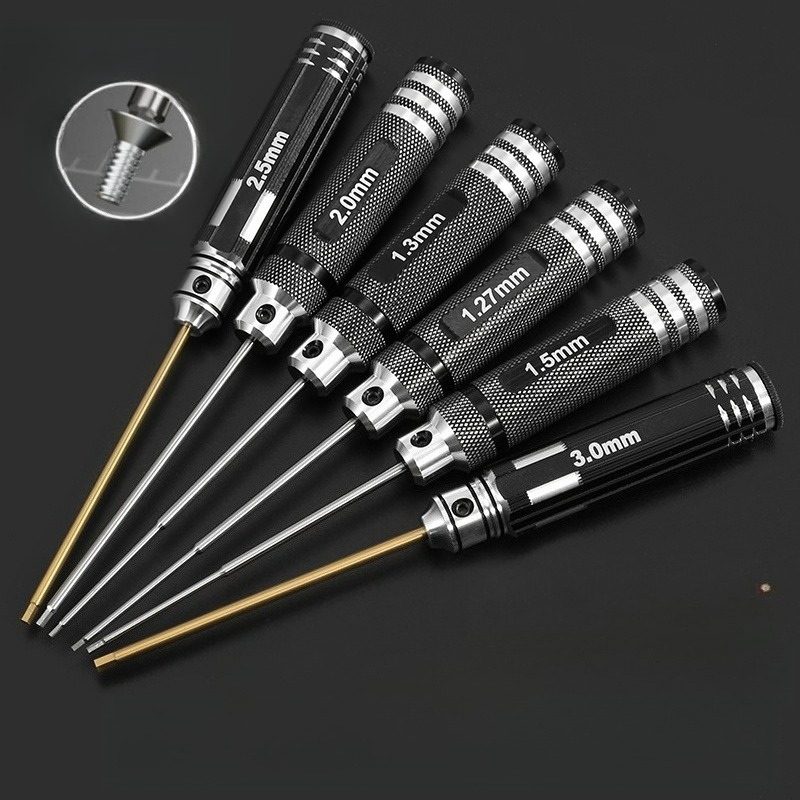 Rc Hobby Tool Kit - طقم مفكات سداسية HSS/TiCN متري فائق