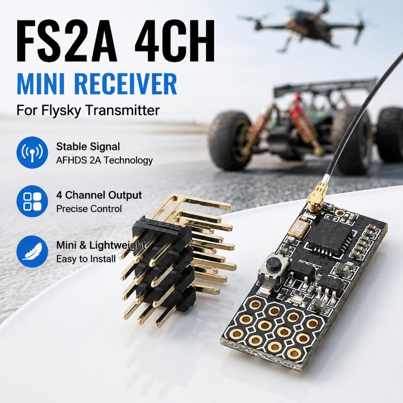 Rc Hobby Plane - FS FS2A-4CH جهاز استقبال PWM بأربع
