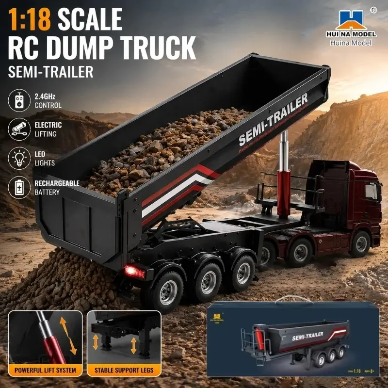 هوينا 1/18 1509 مقطورة نصف قلا - مراجعة Hobby Rc Van وسعره