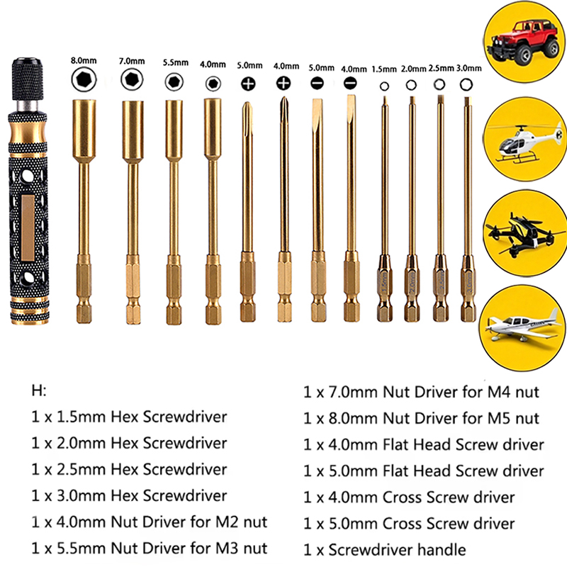 مجموعة مفكات سداسية معدنية RC  - مراجعة Rc Hobby Electric Screwdriver وسعره