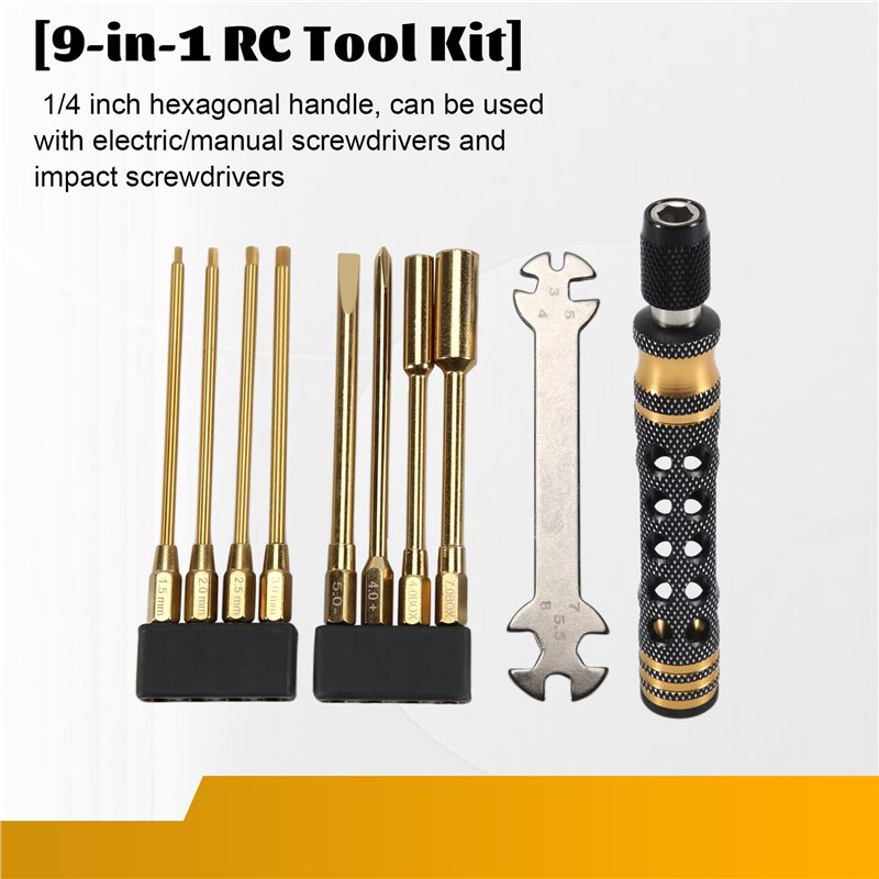 طقم أدوات RC شامل 9 في 1، مجمو - مراجعة Rc Hobby Tool Kit وسعره