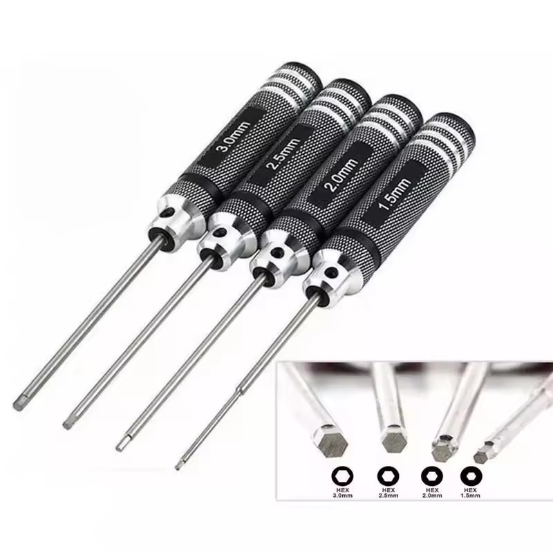 4 قطعة 1.5/2/2.5/3.0 مللي متر  - مراجعة Rc Hobby Electric Screwdriver وسعره